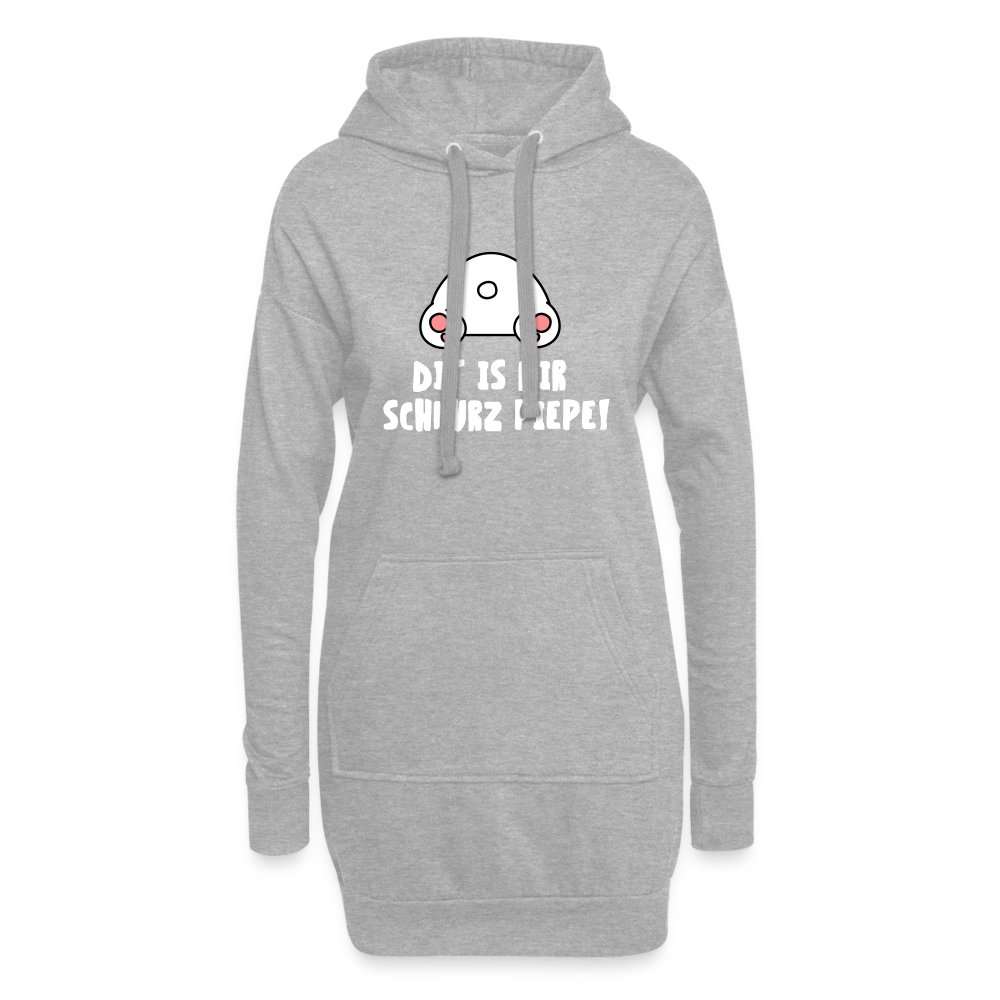 Dit is mir Schnurz Piepe - Hoodie-Kleid - heather grey