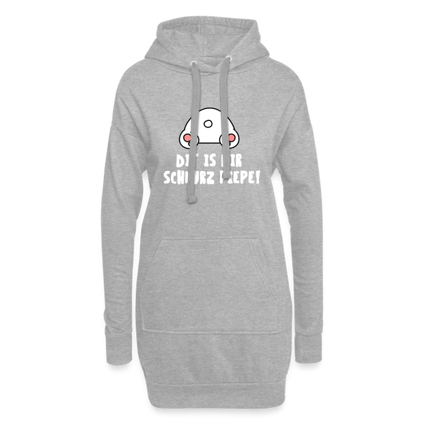 Dit is mir Schnurz Piepe - Hoodie-Kleid - heather grey