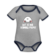 Dit is mir Schnurz Piepe - Baby Bio-Kurzarm-Kontrastbody