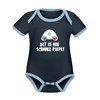 Dit is mir Schnurz Piepe - Baby Bio-Kurzarm-Kontrastbody - navy/sky