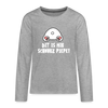 Dit is mir Schnurz Piepe - Teenager Langarmshirt - heather grey
