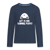 Dit is mir Schnurz Piepe - Teenager Langarmshirt - navy