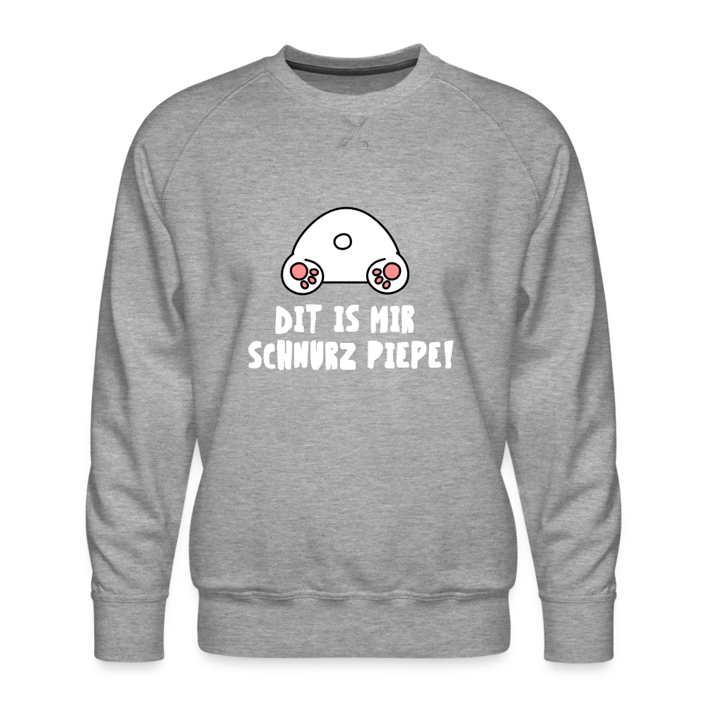 Dit is mir Schnurz Piepe - Männer Premium Sweatshirt - heather grey
