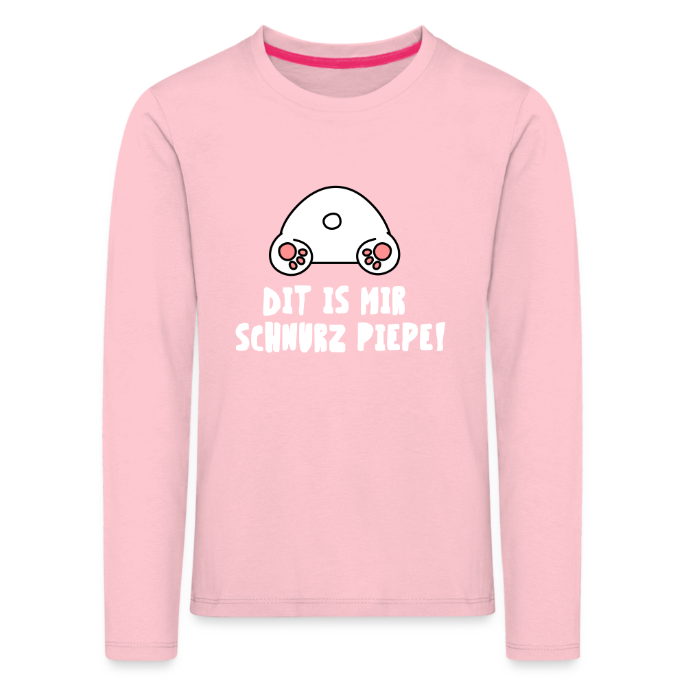 Dit is mir Schnurz Piepe - Kinder Langarmshirt - rose shadow