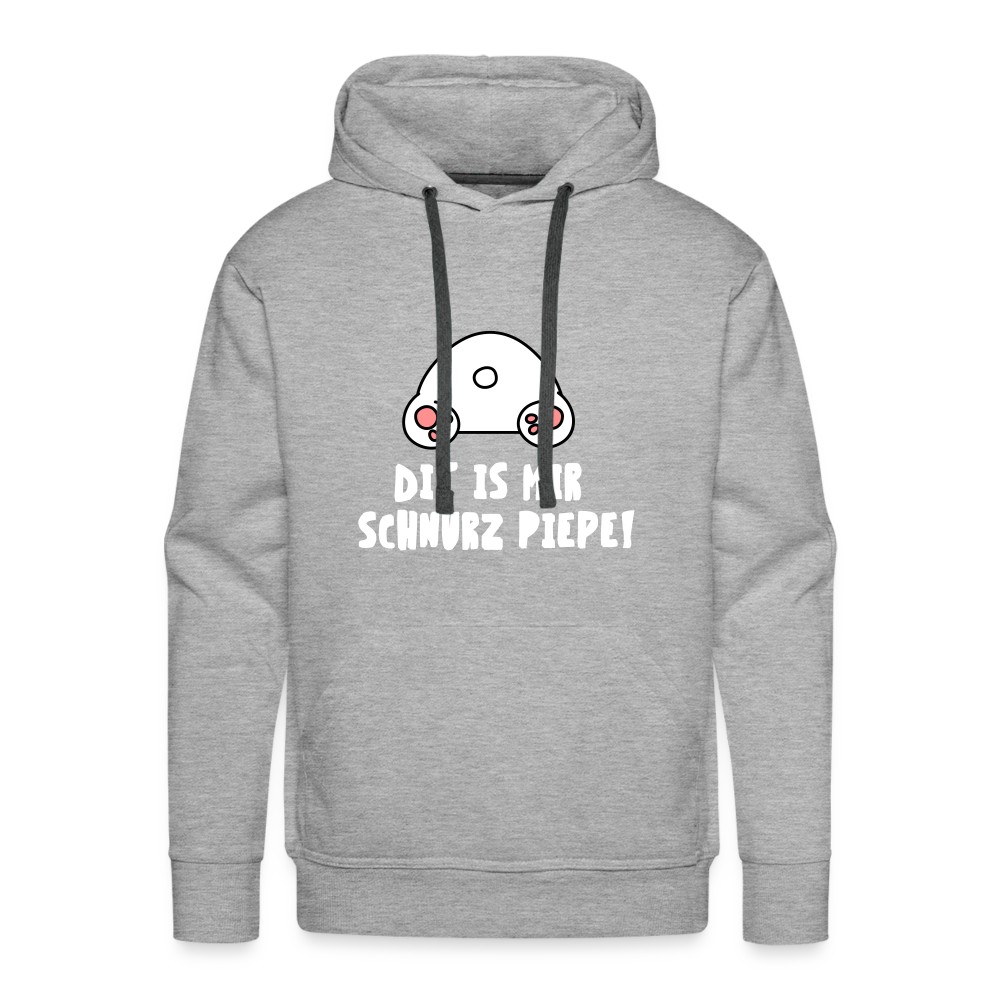 Dit is mir Schnurz Piepe - Männer Premium Hoodie - heather grey