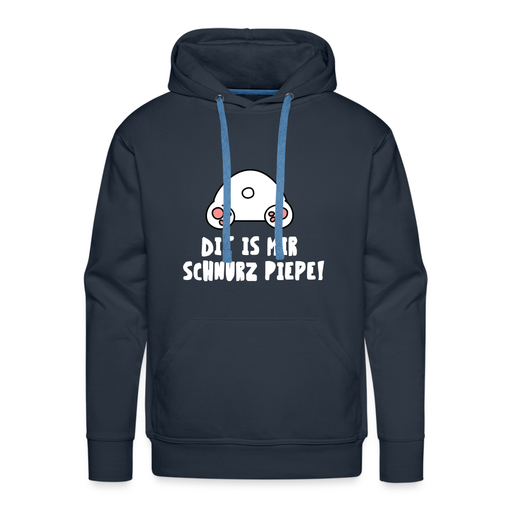 Dit is mir Schnurz Piepe - Männer Premium Hoodie - navy