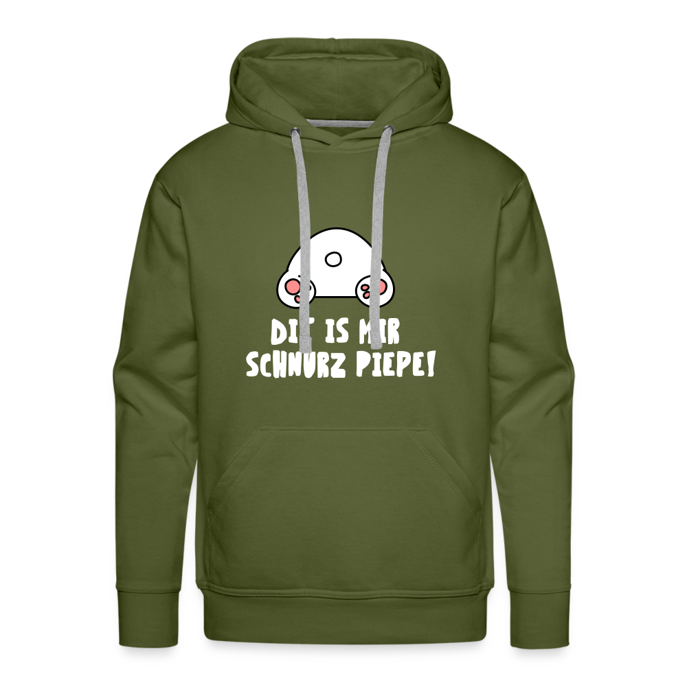 Dit is mir Schnurz Piepe - Männer Premium Hoodie - olive green