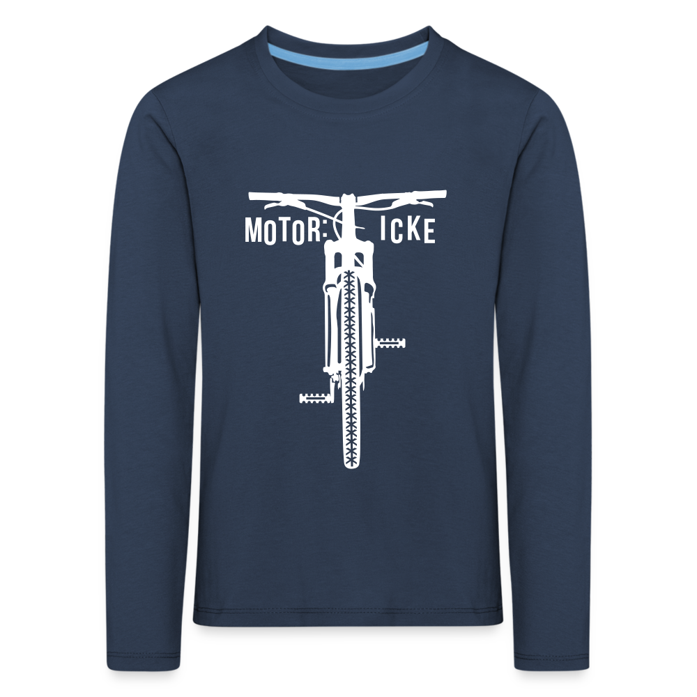 Motor icke - Kinder Langarmshirt - navy