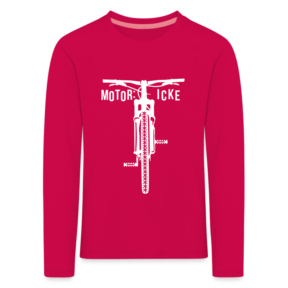 Motor icke - Kinder Langarmshirt - dark pink