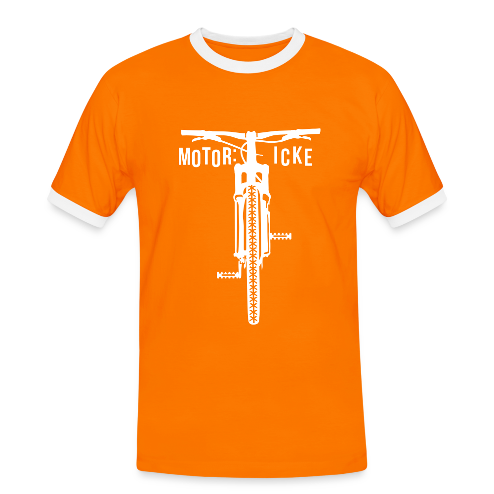 Motor icke - Männer Ringer T-Shirt - orange/white