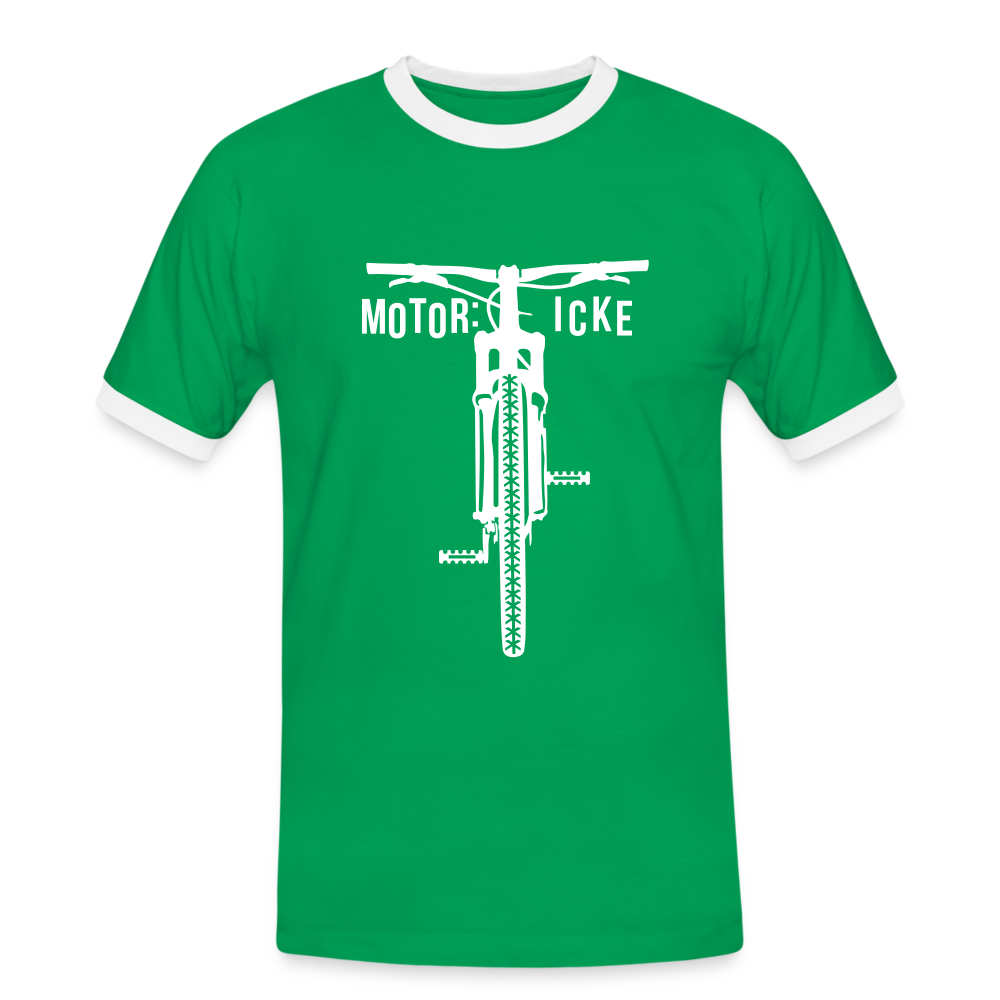 Motor icke - Männer Ringer T-Shirt - kelly green/white