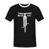 Motor icke - Männer Ringer T-Shirt - black/white