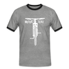 Motor icke - Männer Ringer T-Shirt - heather grey/black