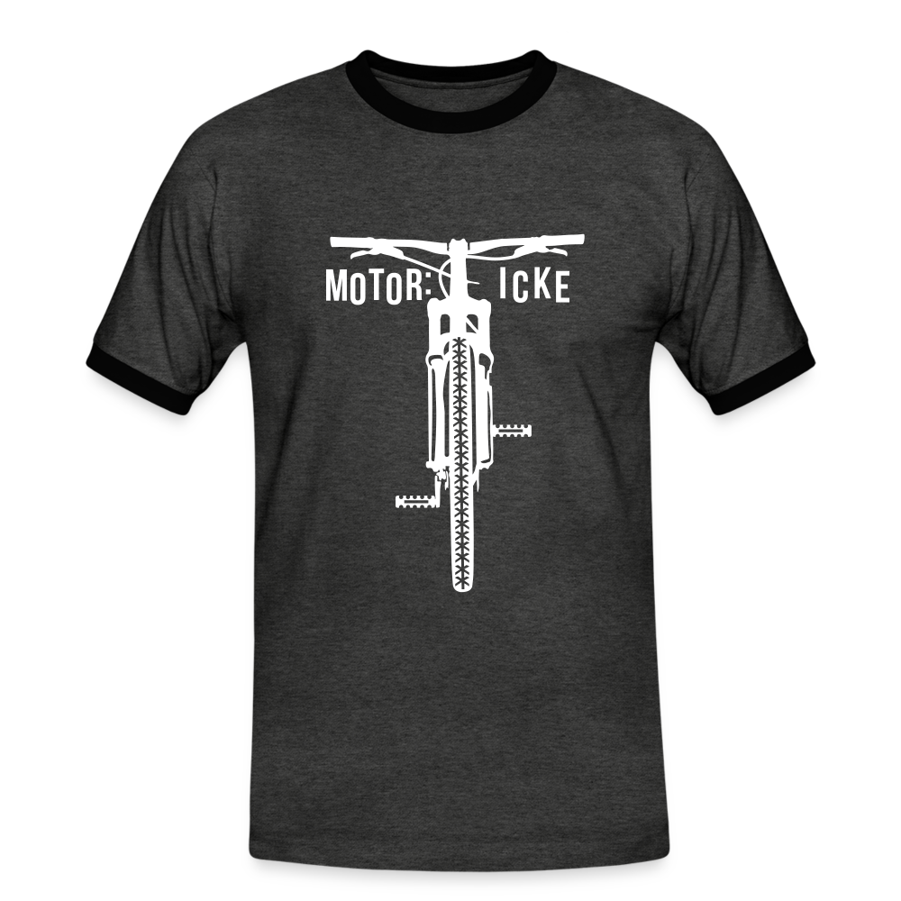 Motor icke - Männer Ringer T-Shirt - charcoal/black