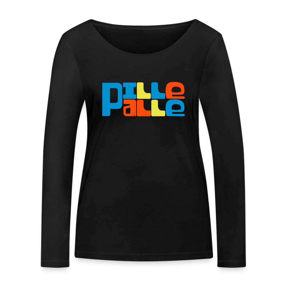 Pillepalle - Frauen Bio Langarmshirt - black