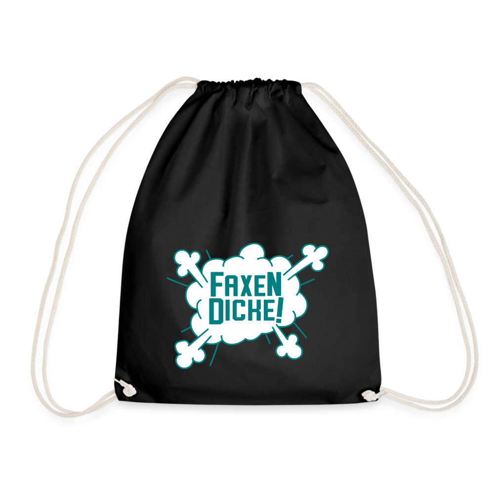 Faxen Dicke! - Turnbeutel - black