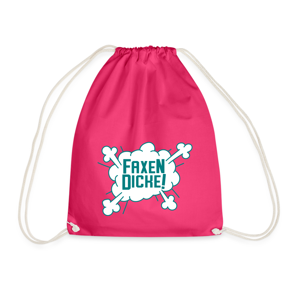 Faxen Dicke! - Turnbeutel - fuchsia