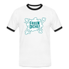 Faxen Dicke! - Männer Ringer T-Shirt - white/black