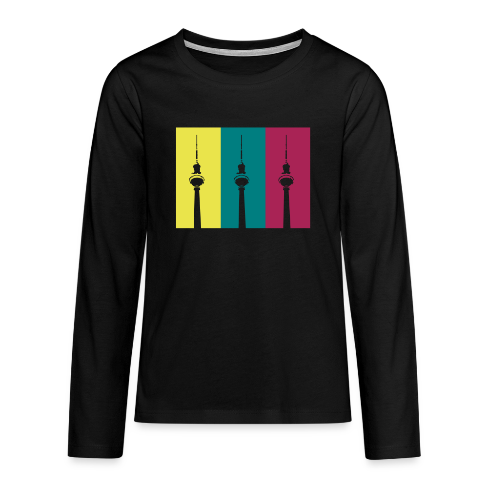 Berlin Retro - Teenager Langarmshirt - black