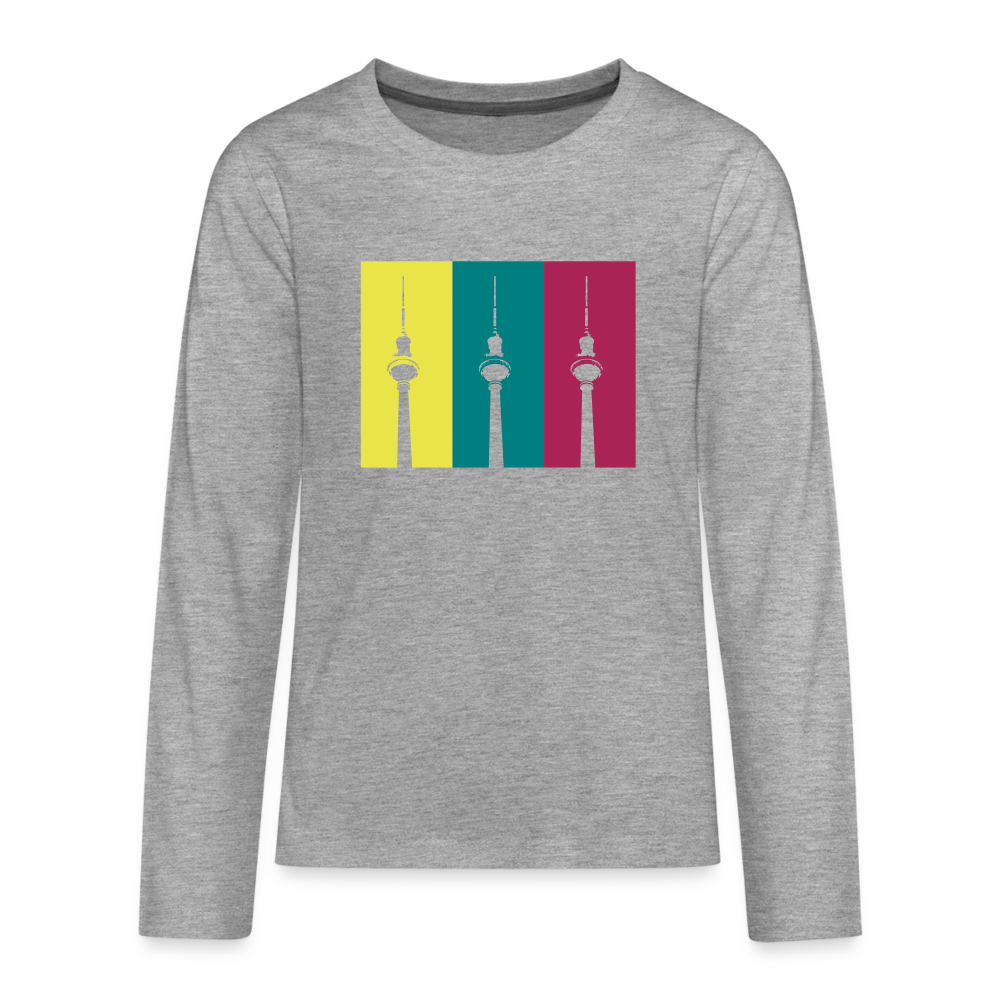 Berlin Retro - Teenager Langarmshirt - heather grey