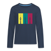 Berlin Retro - Teenager Langarmshirt - navy