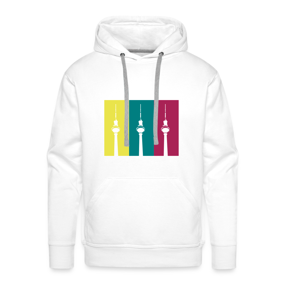 Berlin Retro - Männer Premium Hoodie - white