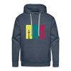 Berlin Retro - Männer Premium Hoodie - heather denim