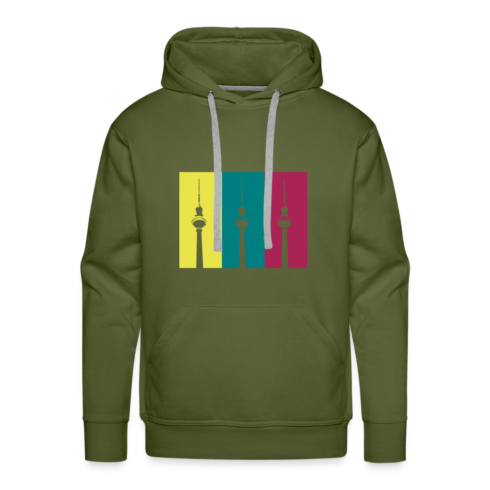 Berlin Retro - Männer Premium Hoodie - olive green
