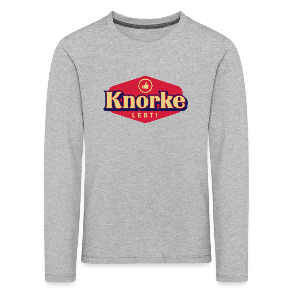 KNORKE lebt! - Kinder Langarmshirt - heather grey