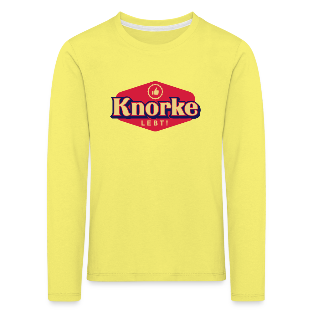 KNORKE lebt! - Kinder Langarmshirt - yellow