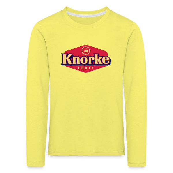 KNORKE lebt! - Kinder Langarmshirt - yellow