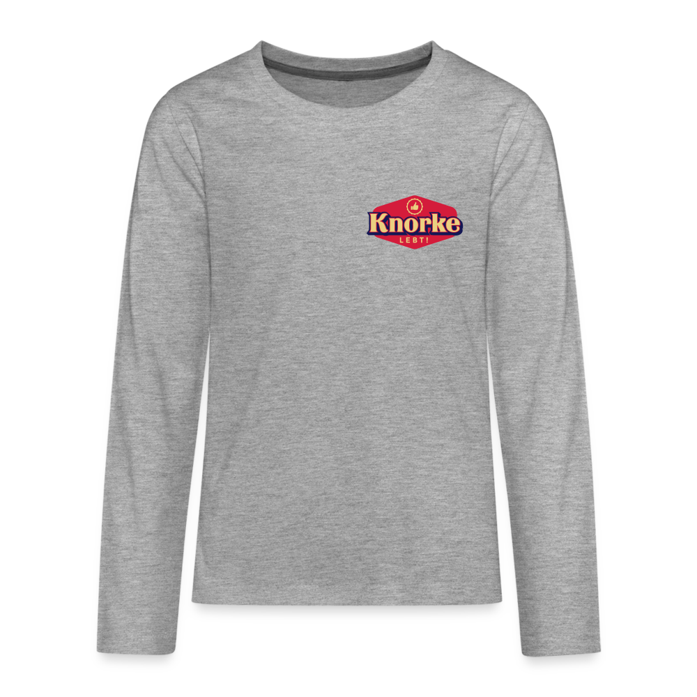 KNORKE lebt! - Teenager Langarmshirt - heather grey
