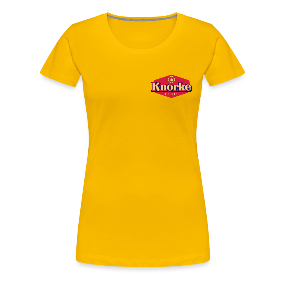 KNORKE lebt! - Frauen Premium T-Shirt - sun yellow