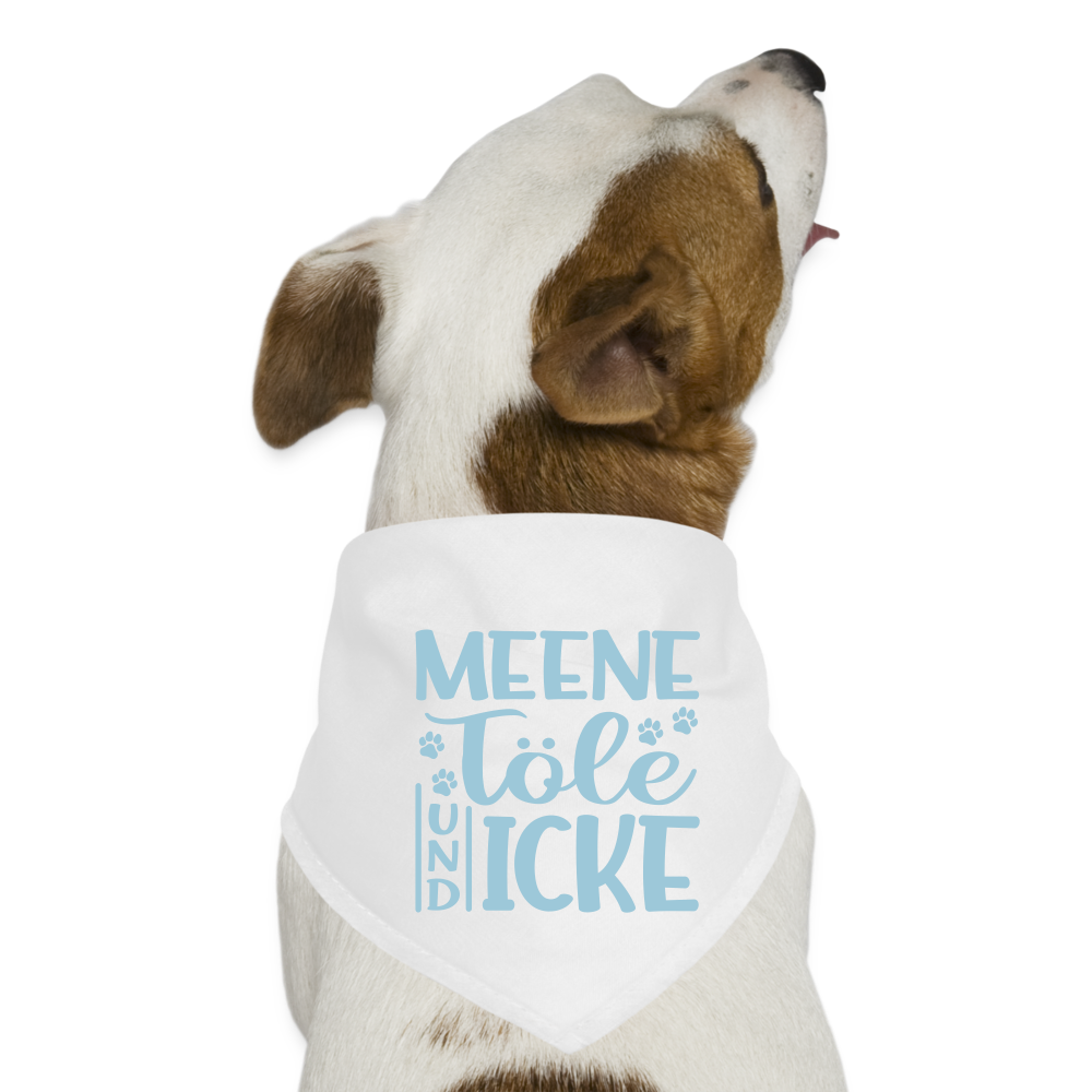 Meene Töle und Icke - Hunde-Bandana - white