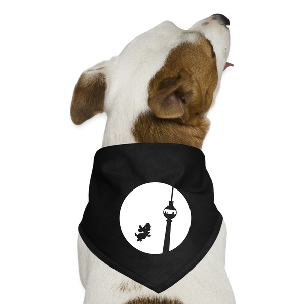 Hund am Fernsehturm - Hunde-Bandana - black