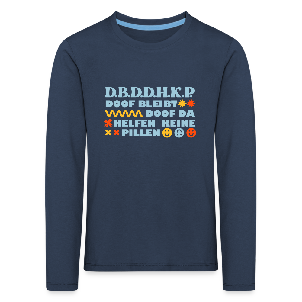 d.b.d.d.h.k.P - Kinder Langarmshirt - navy