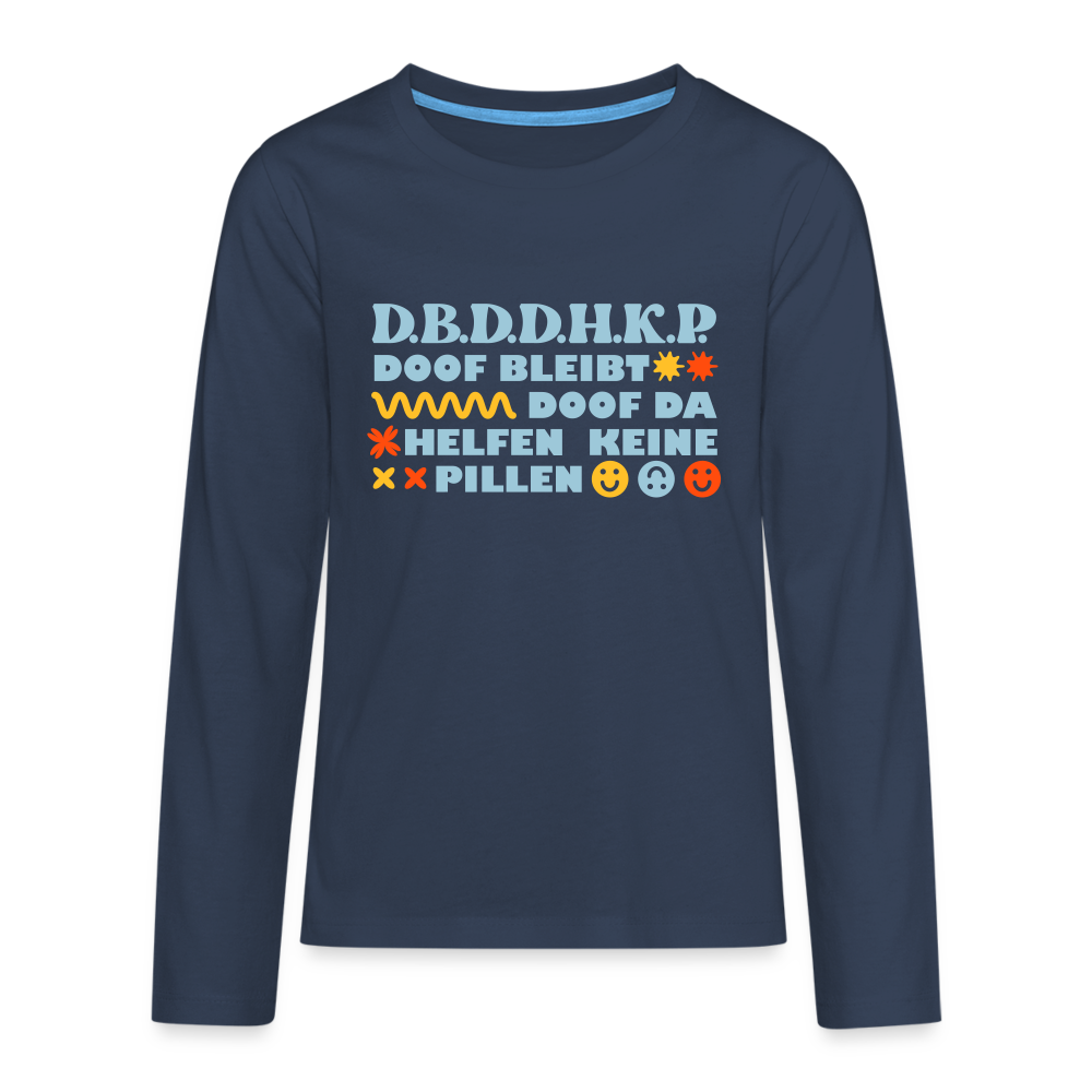 d.b.d.d.h.k.P - Teenager Langarmshirt - navy
