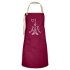Eiffelturm in Berlin Bonjour - Kontrastschürze - burgundy / desert sand