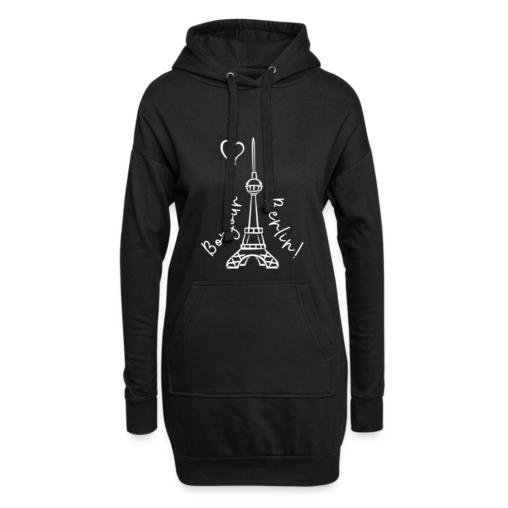 Eiffelturm in Berlin Bonjour - Hoodie-Kleid - black