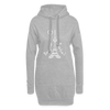 Eiffelturm in Berlin Bonjour - Hoodie-Kleid - heather grey
