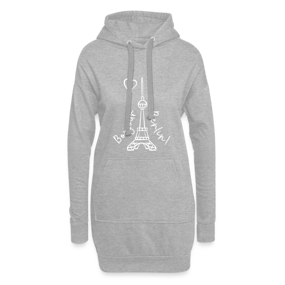 Eiffelturm in Berlin Bonjour - Hoodie-Kleid - heather grey