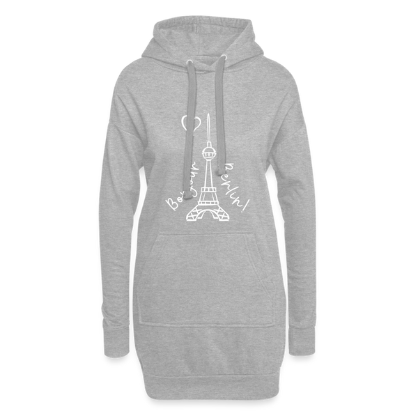 Eiffelturm in Berlin Bonjour - Hoodie-Kleid - heather grey