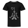 Eiffelturm in Berlin Bonjour - Teenager Premium T-Shirt - black
