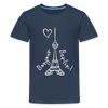 Eiffelturm in Berlin Bonjour - Teenager Premium T-Shirt - navy
