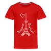 Eiffelturm in Berlin Bonjour - Teenager Premium T-Shirt - red