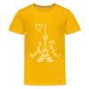 Eiffelturm in Berlin Bonjour - Teenager Premium T-Shirt - sun yellow
