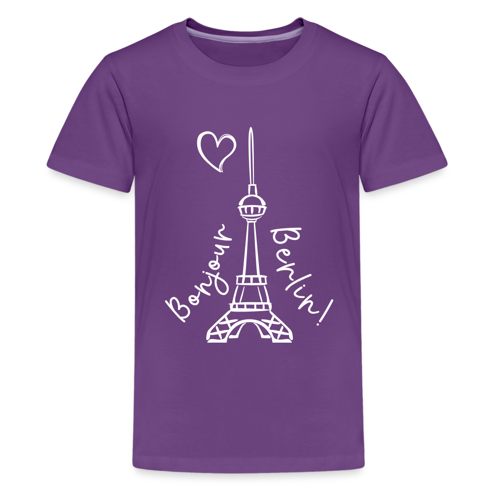 Eiffelturm in Berlin Bonjour - Teenager Premium T-Shirt - purple