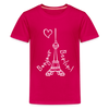 Eiffelturm in Berlin Bonjour - Teenager Premium T-Shirt - dark pink