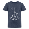 Eiffelturm in Berlin Bonjour - Teenager Premium T-Shirt - heather blue