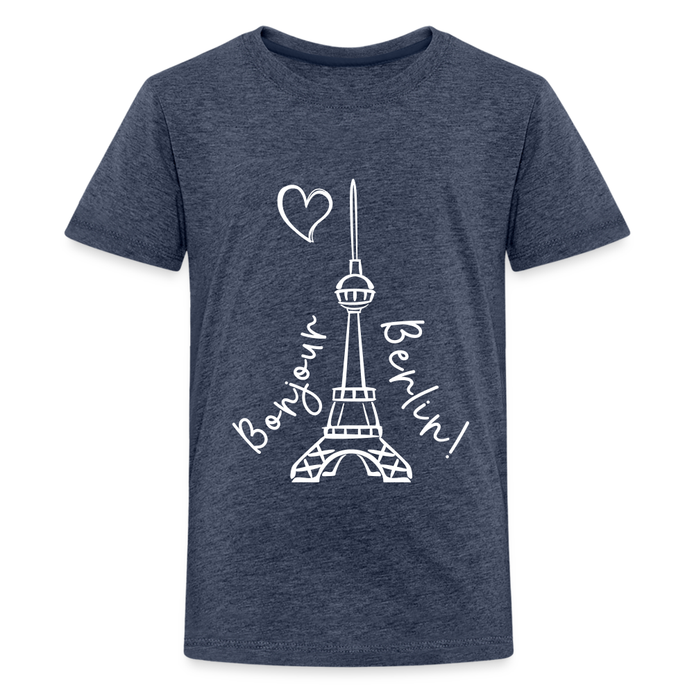Eiffelturm in Berlin Bonjour - Teenager Premium T-Shirt - heather blue